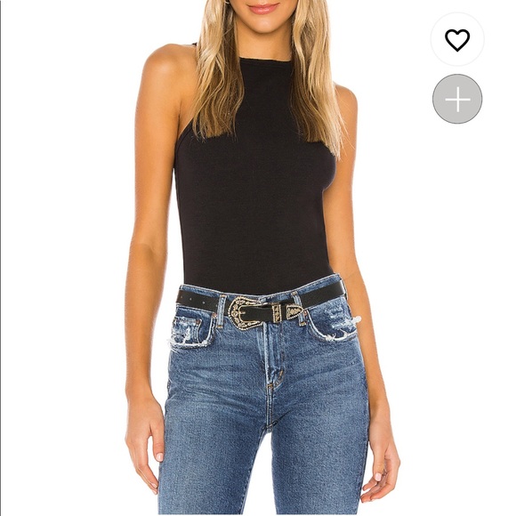 Black Leather belt with brown print gold hardware - Picture 6 of 6